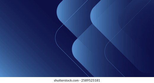 Abstract blue background with diagonal lines. Dynamic shapes composition. Vector