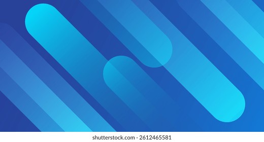 Abstract blue background with diagonal lines. Dynamic shapes composition. Vector illustration