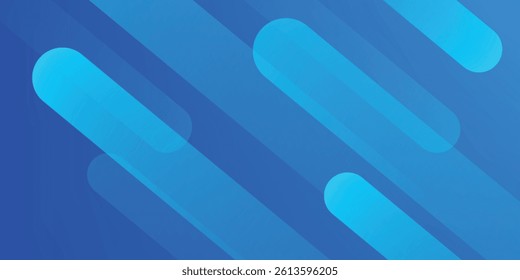 Abstract blue background with diagonal lines. Dynamic shapes composition. Vector illustration