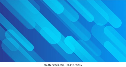 Abstract blue background with diagonal lines. Dynamic shapes composition. Vector illustration