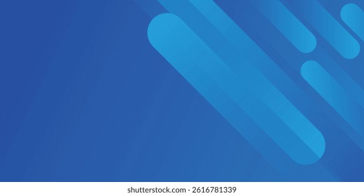 Abstract blue background with diagonal lines. Dynamic shapes composition. Vector illustration