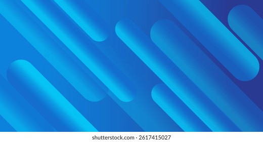 Abstract blue background with diagonal lines. Dynamic shapes composition. Vector illustration