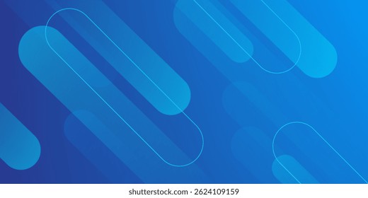 Abstract blue background with diagonal lines. Dynamic shapes composition. Vector illustration