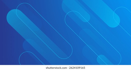 Abstract blue background with diagonal lines. Dynamic shapes composition. Vector illustration