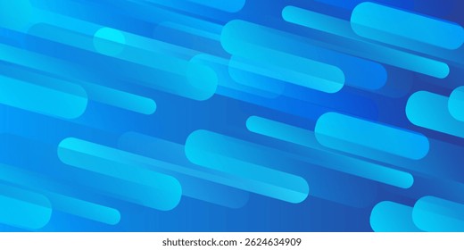 Fundo azul abstrato com linhas diagonais. Composição de formas dinâmicas. Ilustração vetorial