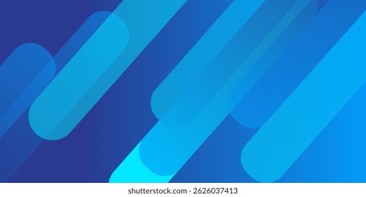 Abstract blue background with diagonal lines. Dynamic shapes composition. Vector illustration
