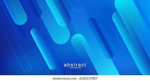 Abstract blue background with diagonal lines. Dynamic shapes composition. Vector illustration