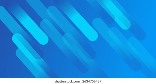 Abstract blue background with diagonal lines. Dynamic shapes composition. Vector illustration