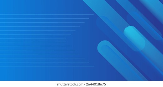 Abstract blue background with diagonal lines. Dynamic shapes composition.eps10