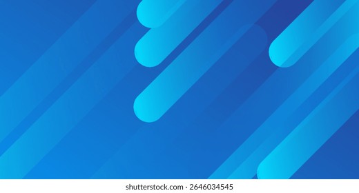 Abstract blue background with diagonal lines. Dynamic shapes composition. vector illustration