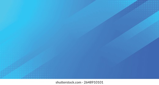 Abstract blue background with diagonal lines. Dynamic shapes composition. Vector illustration