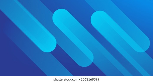 Abstract blue background with diagonal lines. Dynamic shapes composition. Vector illustration