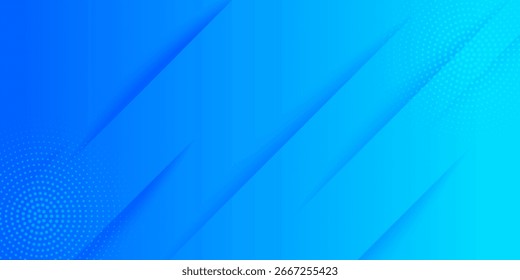 Abstract blue background with diagonal lines. Dynamic shapes composition.