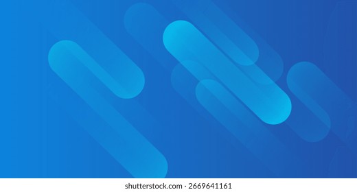 Abstract blue background with diagonal lines. Dynamic shapes composition. Vector illustration