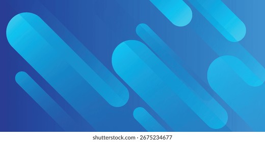 Abstract blue background with diagonal lines. Dynamic shapes composition. Vector illustration