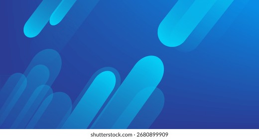 Abstract blue background with diagonal lines. Dynamic shapes composition. Vector illustration