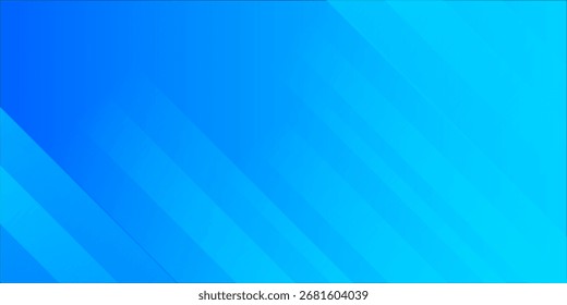 Abstrakter blauer Hintergrund mit diagonalen Linien. Dynamische Formenzusammensetzung. Vektorgrafik einfache Kunst
