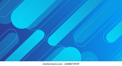 Abstractas fondo azul con líneas diagonales. Composición de Formas dinámicas. Ilustración vectorial