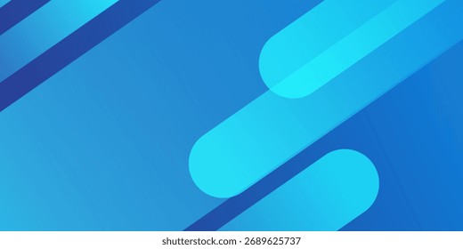 Abstract blue background with diagonal lines. Dynamic shapes composition. Vector illustration