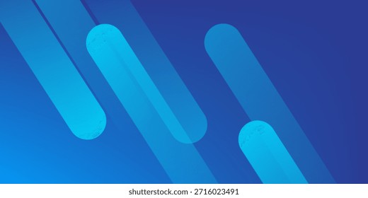 Fundo azul abstrato com linhas diagonais. Composição de formas dinâmicas. Ilustração vetorial
