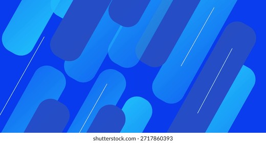 Fundo azul abstrato com linhas diagonais design papel gráfico vetorial