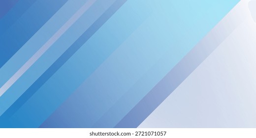 Abstrakter blauer Hintergrund mit diagonalen Linien. Dynamische Formenzusammensetzung. Vektorgrafik moderne Kunst