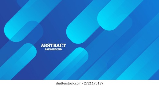 Abstrakter blauer Hintergrund mit diagonalen Linien. Dynamische Formenzusammensetzung. Vektorgrafik