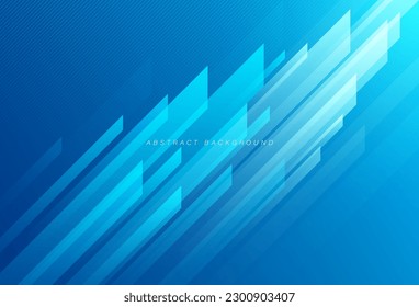 Abstract blue background with diagonal rectangle. Blue geometric motion. Modern futuristic gradient geometric shape element. Suit for poster, banner, brochure, cover, web, flyer. Vector illustration