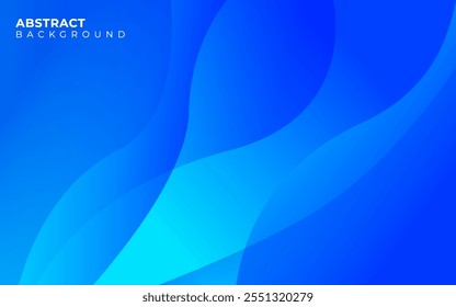 Abstract blue background with diagonal waves. Dynamic shape composition. Vector illustration