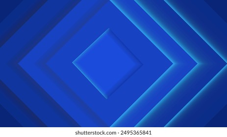 Abstract blue background with diamond square shapes. modern trendy fresh color for presentation design, flyer, social media cover, web banner, tech banner