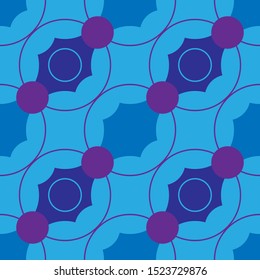 abstract blue background with different circles and lines