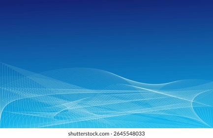Abstract blue background with digital waves