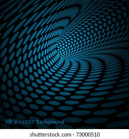 abstract blue background with dots. Vector illustration