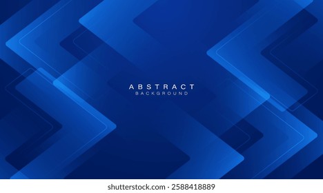 Abstract blue background. Dynamic arrow. Modern geometric shapes design. Technology futuristic concept. Suit for business, banner, cover, corporate, brochure, poster, web, flyer. Vector illustration