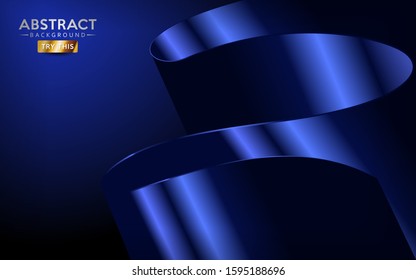 Abstract blue background with dynamic shape and lines. 