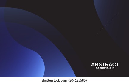 Fondo azul abstracto. Composición dinámica de formas. Vector Eps10