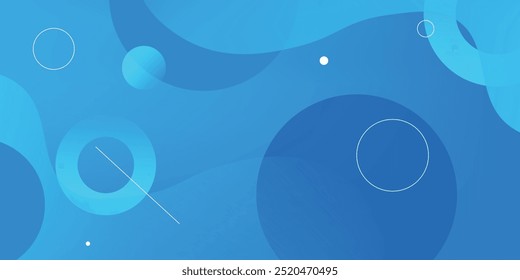 Abstract blue background. Dynamic shapes composition.