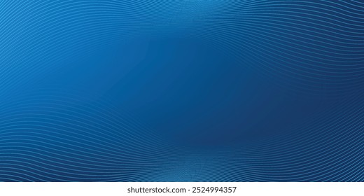 abstract blue background with dynamic wave line for futuristic concept