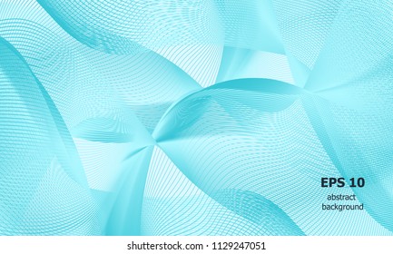 Abstract blue background. Elegant flowing wave design. Vector illustration.