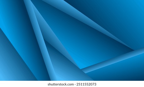 ABSTRAKT BLAUER HINTERGRUND ELEGANTER FARBVERLAUF GLATT FLÜSSIG BUNTES DESIGN MIT GEOMETRISCHEN DREIECKFORMEN VEKTORVORLAGE GUT FÜR MODERNE WEBSITE, TAPETE, DECKENDESIGN 