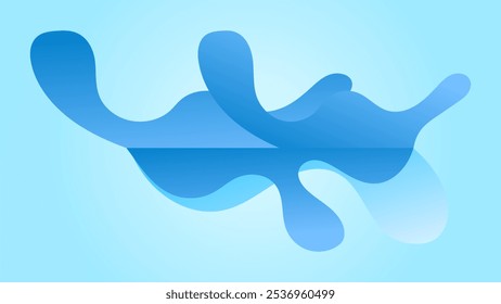 ABSTRATO AZUL FUNDO GRADIENTE ELEGANTE LÍQUIDO LISO DESIGN COLORIDO COM MÃO DESENHADO FORMAS MODELO DE VETOR BOM PARA SITE MODERNO, PAPEL DE PAREDE, DESIGN DE CAPA 