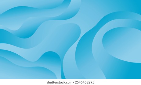ABSTRACT BLUE BACKGROUND ELEGANT GRADIENT SMOOTH LIQUID COLORFUL DESIGN WITH HAND DRAWN SHAPES VECTOR TEMPLATE GOOD FOR MODERN WEBSITE, WALLPAPER, COVER DESIGN 