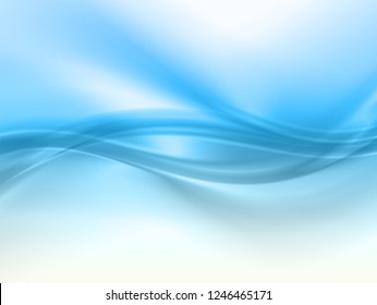 Abstract blue background, elegant wavy vector illustration 