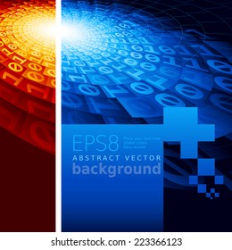 Abstract blue background. Eps8. RGB. Global colors. Gradients used.