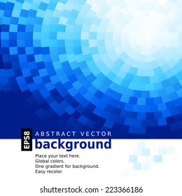 Abstract blue background. Eps8. RGB. Global colors. Gradients used.
