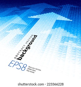 Abstract blue background. Eps8. RGB. Global colors. Gradients used.