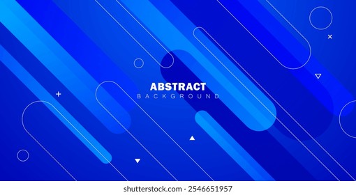 Fundo azul abstrato com linhas diagonais e composição de formas dinâmicas. Ideal para banners modernos, cartazes, sites e projetos digitais com uma aparência elegante e profissional.