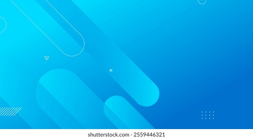 Abstract blue background featuring diagonal lines and dynamic shapes composition. Ideal for modern banners, posters, websites, and digital projects with a sleek, professional look.