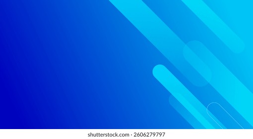 Abstract blue background featuring diagonal lines and dynamic shapes. Modern vector illustration suitable for banners, posters, presentations, and digital designs.