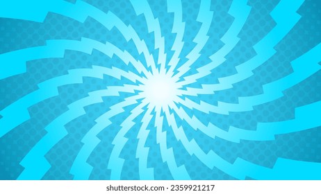 Resumen de fondo azul con luz de flash y rayos. Ilustración vectorial para su diseño.